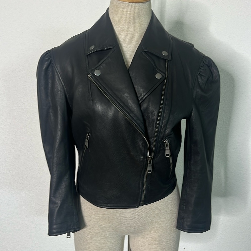 Joie Soft Lambskin Leather Moto Jacket